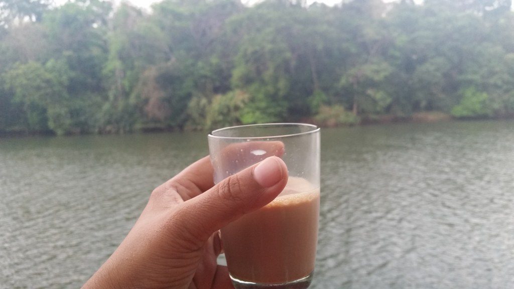The morning cuppa by the riverside