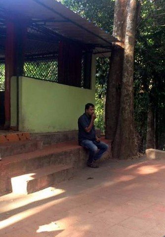 Suresh enjoying a moment of solitude