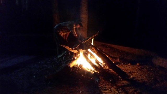 Murugan lighting the fire